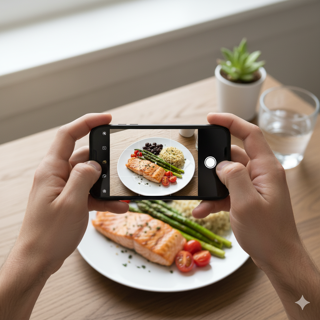 KI-gestützte Mahlzeit-Fotografie mit dem Smartphone